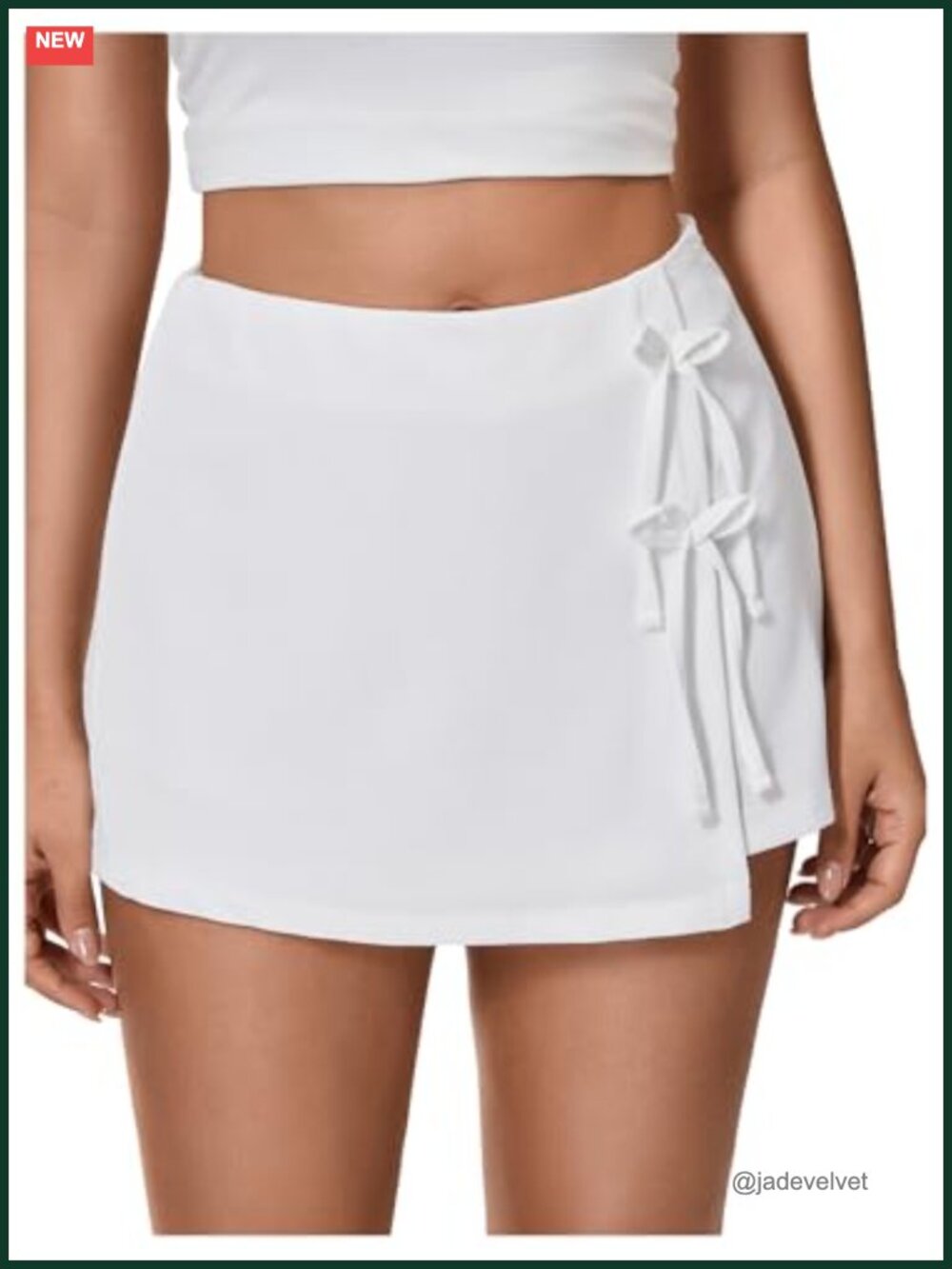 Bow Knot Mini Skirt Asymmetrical Hem Wrap Y2K Skirt
